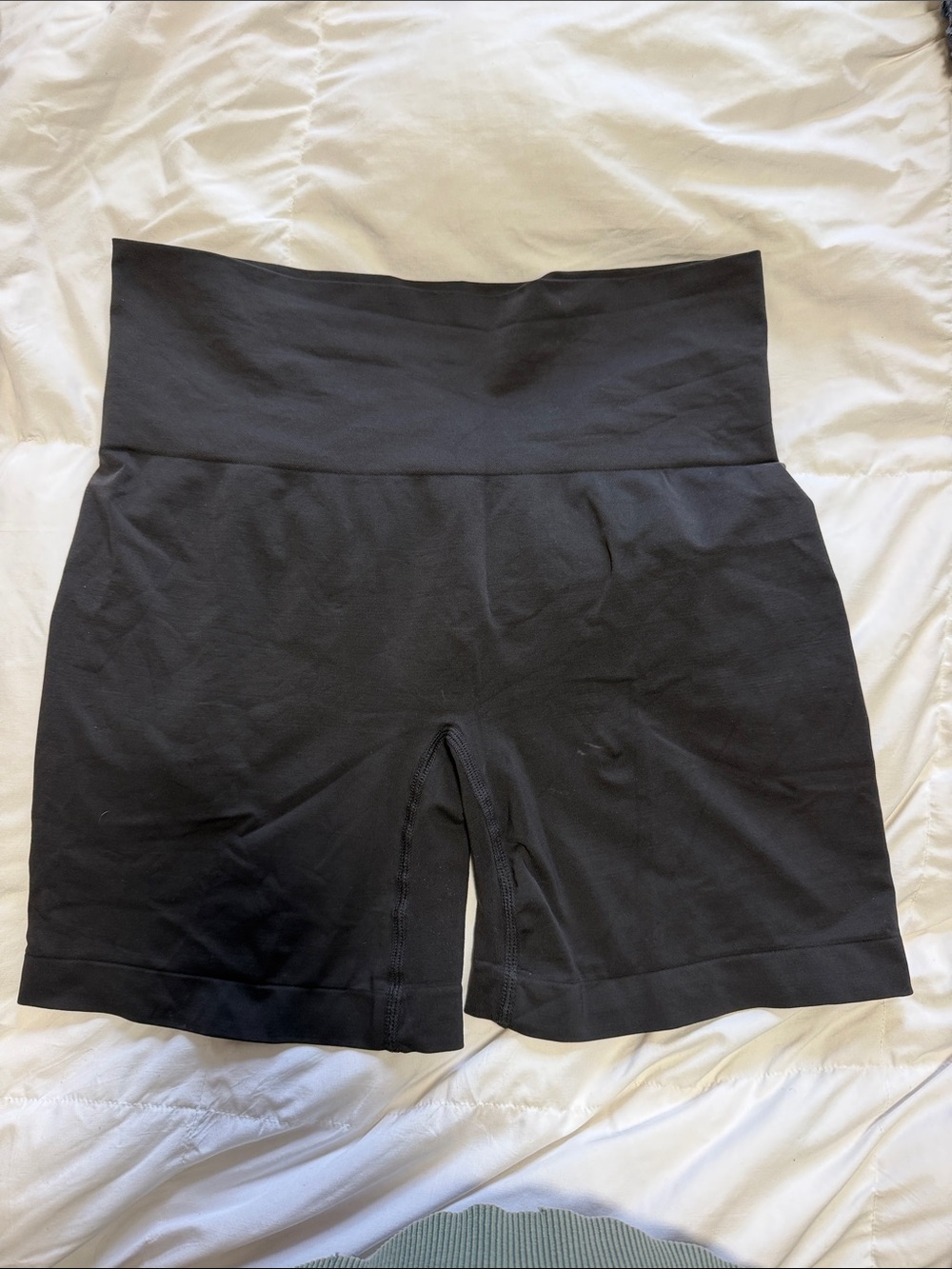 SKIMS High-Waist Black Biker Shorts